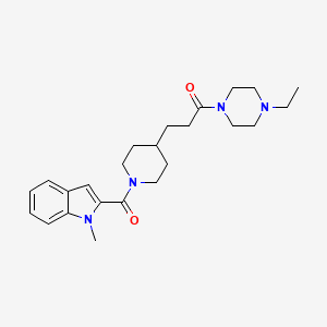 2-({4-[3-(4-ethyl-1-piperazinyl)-3-oxopropyl]-1-piperidinyl}carbonyl)-1-methyl-1H-indole