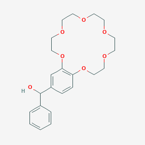 molecular formula C23H30O7 B493344 2,3,5,6,8,9,11,12,14,15-Decahydro-1,4,7,10,13,16-benzohexaoxacyclooctadecin-18-yl(phenyl)methanol 