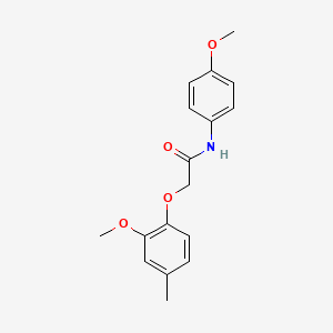 molecular formula C17H19NO4 B4933448 2-(2-methoxy-4-methylphenoxy)-N-(4-methoxyphenyl)acetamide CAS No. 853332-10-2