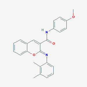 molecular formula C25H22N2O3 B493345 2-[(2,3-dimethylphenyl)imino]-N-(4-methoxyphenyl)-2H-chromene-3-carboxamide 