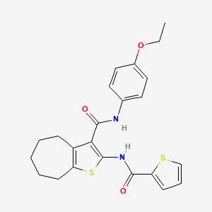 molecular formula C23H24N2O3S2 B4933461 N-(4-ethoxyphenyl)-2-[(2-thienylcarbonyl)amino]-5,6,7,8-tetrahydro-4H-cyclohepta[b]thiophene-3-carboxamide 