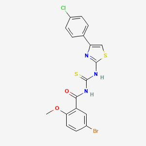 5-bromo-N-({[4-(4-chlorophenyl)-1,3-thiazol-2-yl]amino}carbonothioyl)-2-methoxybenzamide