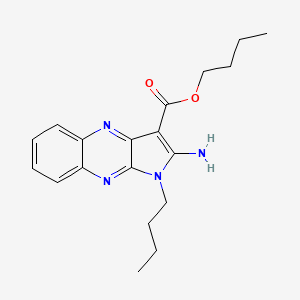 molecular formula C19H24N4O2 B4933480 butyl 2-amino-1-butyl-1H-pyrrolo[2,3-b]quinoxaline-3-carboxylate 