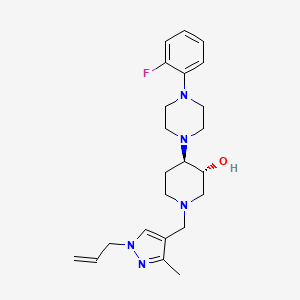 molecular formula C23H32FN5O B4933482 (3R*,4R*)-1-[(1-allyl-3-methyl-1H-pyrazol-4-yl)methyl]-4-[4-(2-fluorophenyl)-1-piperazinyl]-3-piperidinol 