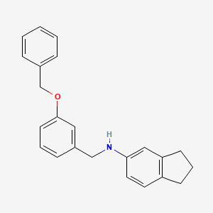 molecular formula C23H23NO B4933483 N-[3-(benzyloxy)benzyl]-5-indanamine 
