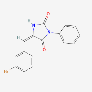 molecular formula C16H11BrN2O2 B4933502 5-(3-bromobenzylidene)-3-phenyl-2,4-imidazolidinedione 