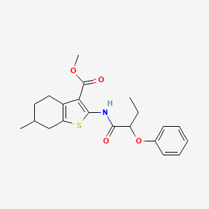 molecular formula C21H25NO4S B4933512 methyl 6-methyl-2-[(2-phenoxybutanoyl)amino]-4,5,6,7-tetrahydro-1-benzothiophene-3-carboxylate CAS No. 6119-72-8