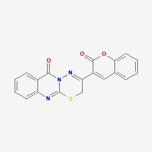 molecular formula C19H11N3O3S B493352 3-(2-oxo-2H-chromen-3-yl)-2H,6H-[1,3,4]thiadiazino[2,3-b]quinazolin-6-one 