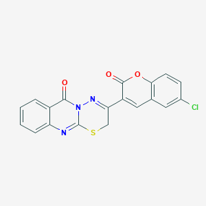 molecular formula C19H10ClN3O3S B493353 3-(6-chloro-2-oxo-2H-chromen-3-yl)-2H,6H-[1,3,4]thiadiazino[2,3-b]quinazolin-6-one 