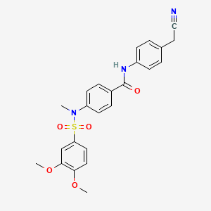 N-[4-(cyanomethyl)phenyl]-4-[[(3,4-dimethoxyphenyl)sulfonyl](methyl)amino]benzamide