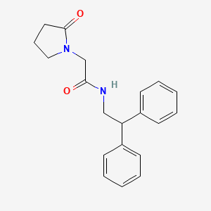 molecular formula C20H22N2O2 B4933558 N-(2,2-diphenylethyl)-2-(2-oxo-1-pyrrolidinyl)acetamide 