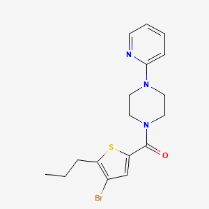 molecular formula C17H20BrN3OS B4933560 1-[(4-bromo-5-propyl-2-thienyl)carbonyl]-4-(2-pyridinyl)piperazine 