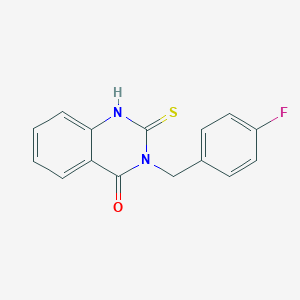 molecular formula C15H11FN2OS B493357 3-(4-fluorobenzyl)-2-thioxo-2,3-dihydroquinazolin-4(1H)-one CAS No. 431980-10-8