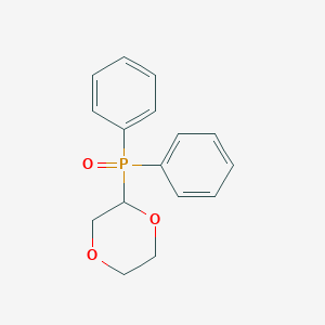 molecular formula C16H17O3P B4933574 1,4-dioxan-2-yl(diphenyl)phosphine oxide 