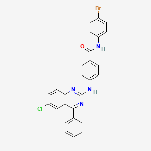molecular formula C27H18BrClN4O B4933595 N-(4-bromophenyl)-4-[(6-chloro-4-phenyl-2-quinazolinyl)amino]benzamide 