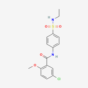 5-chloro-N-{4-[(ethylamino)sulfonyl]phenyl}-2-methoxybenzamide