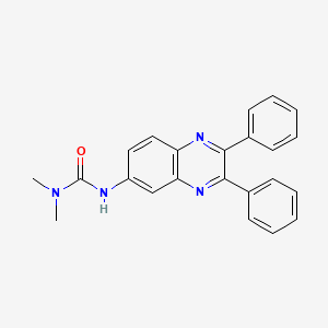 molecular formula C23H20N4O B4933625 N'-(2,3-diphenyl-6-quinoxalinyl)-N,N-dimethylurea 