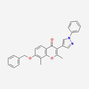 7-(benzyloxy)-2,8-dimethyl-3-(1-phenyl-1H-pyrazol-4-yl)-4H-chromen-4-one