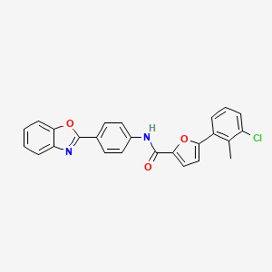 N-[4-(1,3-benzoxazol-2-yl)phenyl]-5-(3-chloro-2-methylphenyl)-2-furamide