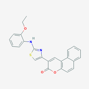 molecular formula C24H18N2O3S B493366 2-[2-(2-ethoxyanilino)-1,3-thiazol-4-yl]-3H-benzo[f]chromen-3-one 