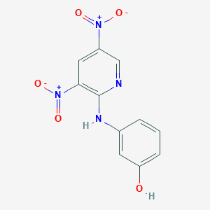 molecular formula C11H8N4O5 B4933671 3-[(3,5-dinitro-2-pyridinyl)amino]phenol CAS No. 326899-75-6