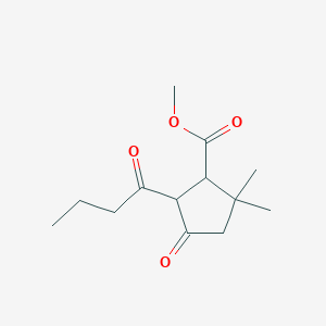 methyl 5-butyryl-2,2-dimethyl-4-oxocyclopentanecarboxylate