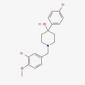 molecular formula C19H21Br2NO2 B4933681 1-(3-bromo-4-methoxybenzyl)-4-(4-bromophenyl)-4-piperidinol 