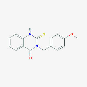 molecular formula C16H14N2O2S B493372 2-mercapto-3-(4-methoxybenzyl)quinazolin-4(3H)-one CAS No. 343618-41-7