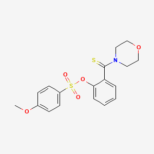 2-(4-morpholinylcarbonothioyl)phenyl 4-methoxybenzenesulfonate