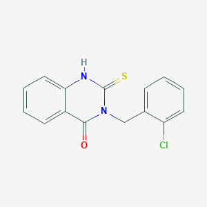 molecular formula C15H11ClN2OS B493373 3-(2-chlorobenzyl)-2-thioxo-2,3-dihydroquinazolin-4(1H)-one CAS No. 36120-41-9