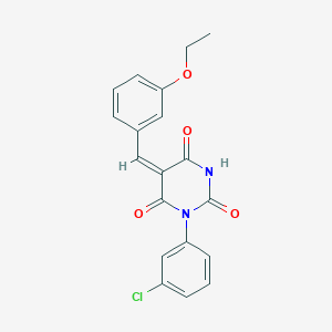 1-(3-chlorophenyl)-5-(3-ethoxybenzylidene)-2,4,6(1H,3H,5H)-pyrimidinetrione