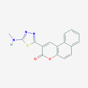 molecular formula C16H11N3O2S B493374 2-[5-(methylamino)-1,3,4-thiadiazol-2-yl]-3H-benzo[f]chromen-3-one 