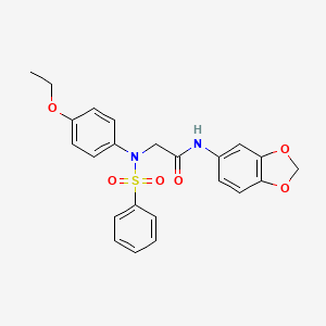 N~1~-1,3-benzodioxol-5-yl-N~2~-(4-ethoxyphenyl)-N~2~-(phenylsulfonyl)glycinamide