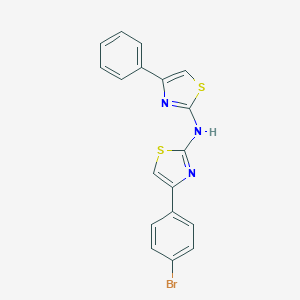 molecular formula C18H12BrN3S2 B493375 N-[4-(4-bromophenyl)-1,3-thiazol-2-yl]-N-(4-phenyl-1,3-thiazol-2-yl)amine 