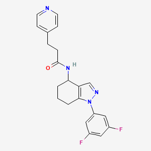 N-[1-(3,5-difluorophenyl)-4,5,6,7-tetrahydro-1H-indazol-4-yl]-3-(4-pyridinyl)propanamide