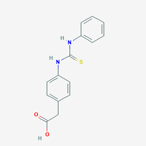 molecular formula C15H14N2O2S B493376 {4-[(Anilinocarbothioyl)amino]phenyl}acetic acid 