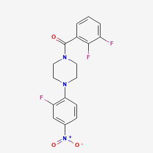 molecular formula C17H14F3N3O3 B4933774 1-(2,3-difluorobenzoyl)-4-(2-fluoro-4-nitrophenyl)piperazine 