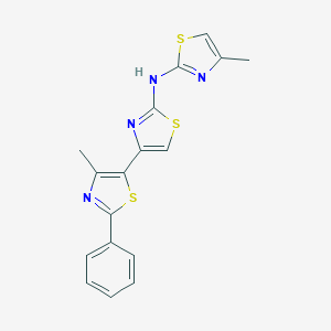 molecular formula C17H14N4S3 B493378 N-(4-methyl-1,3-thiazol-2-yl)-N-[4'-methyl-2'-phenyl-4,5'-bis(1,3-thiazole)-2-yl]amine 