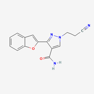 3-(1-benzofuran-2-yl)-1-(2-cyanoethyl)-1H-pyrazole-4-carboxamide