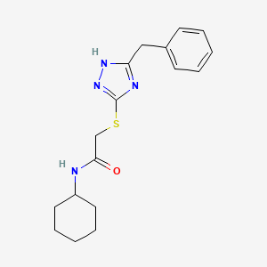 2-[(5-benzyl-4H-1,2,4-triazol-3-yl)thio]-N-cyclohexylacetamide