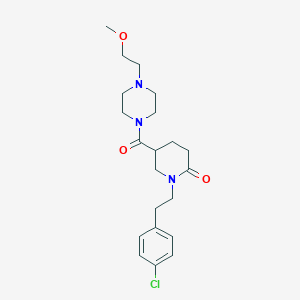 molecular formula C21H30ClN3O3 B4933860 1-[2-(4-chlorophenyl)ethyl]-5-{[4-(2-methoxyethyl)-1-piperazinyl]carbonyl}-2-piperidinone 