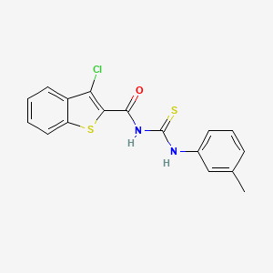 molecular formula C17H13ClN2OS2 B4933861 3-chloro-N-{[(3-methylphenyl)amino]carbonothioyl}-1-benzothiophene-2-carboxamide 