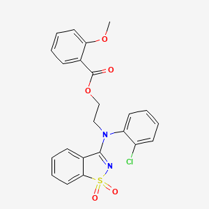 2-[(2-chlorophenyl)(1,1-dioxido-1,2-benzisothiazol-3-yl)amino]ethyl 2-methoxybenzoate
