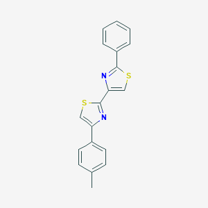 molecular formula C19H14N2S2 B493389 4-(4-Methylphenyl)-2'-phenyl-2,4'-bis[1,3-thiazole] 
