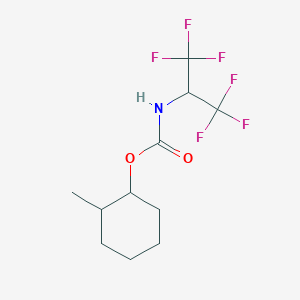 molecular formula C11H15F6NO2 B4933911 2-methylcyclohexyl [2,2,2-trifluoro-1-(trifluoromethyl)ethyl]carbamate 
