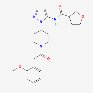 molecular formula C22H28N4O4 B4933921 N-(1-{1-[2-(2-methoxyphenyl)acetyl]-4-piperidinyl}-1H-pyrazol-5-yl)tetrahydro-3-furancarboxamide 