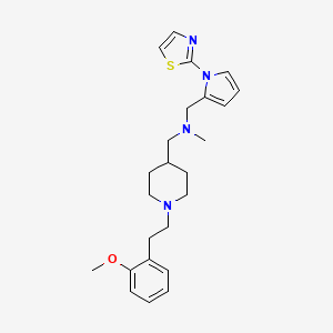 molecular formula C24H32N4OS B4933925 ({1-[2-(2-methoxyphenyl)ethyl]-4-piperidinyl}methyl)methyl{[1-(1,3-thiazol-2-yl)-1H-pyrrol-2-yl]methyl}amine 