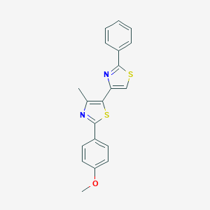 molecular formula C20H16N2OS2 B493394 2-(4-Methoxyphenyl)-4-methyl-2'-phenyl-4',5-bis[1,3-thiazole] 