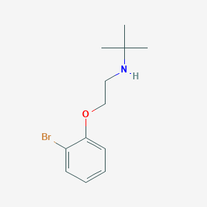 molecular formula C12H18BrNO B4933960 N-[2-(2-bromophenoxy)ethyl]-2-methyl-2-propanamine 