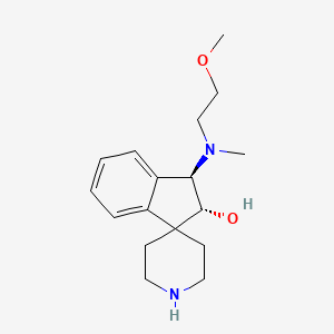 rel-(2R,3R)-3-[(2-methoxyethyl)(methyl)amino]-2,3-dihydrospiro[indene-1,4'-piperidin]-2-ol bis(trifluoroacetate) (salt)